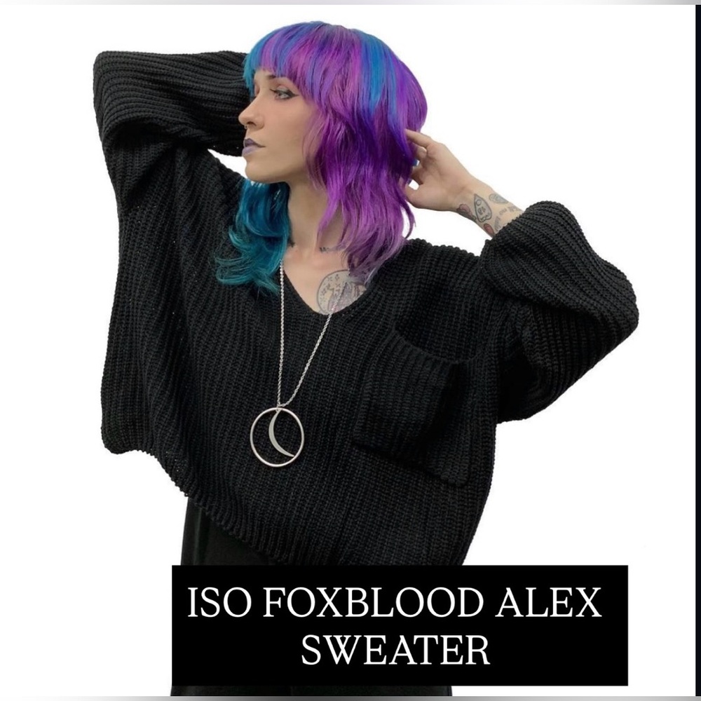 ISO FOXBLOOD Alex Black Sweater SIZE M-L